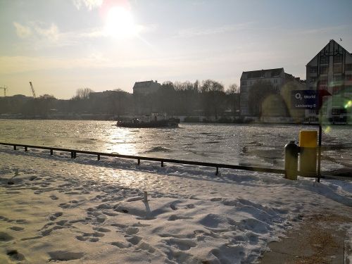La Spree gelée par ce froid... Spree