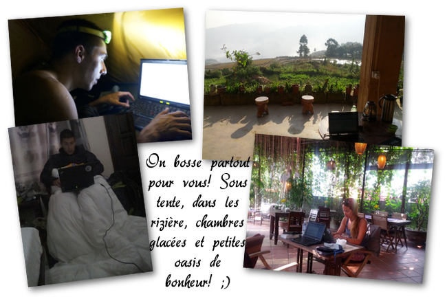 le bureau est partout! travailler sur internet