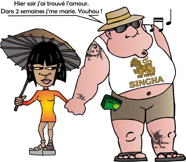 Un dessin bien inspiré de Tony, Travelplugin... le tourisme sexuel en Asie