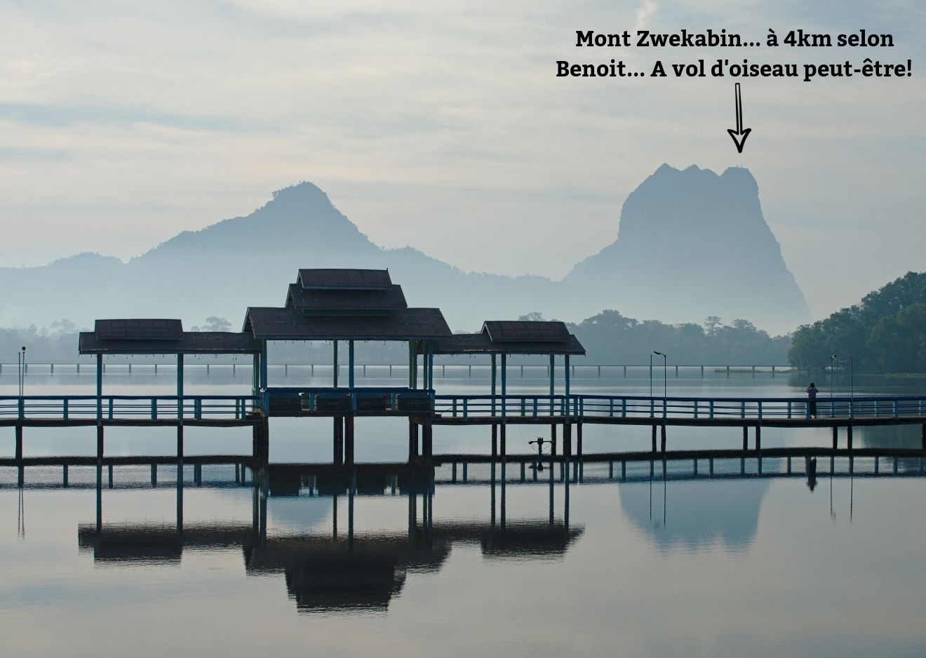 le compas dans l'oeil de Benoit mont zwekabin depuis hpa an