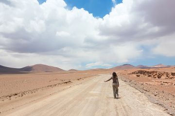 le pouce en l'air autostop en bolivie