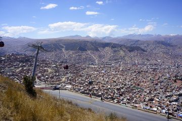 la paz vue de l'alto capitale de la bolivie