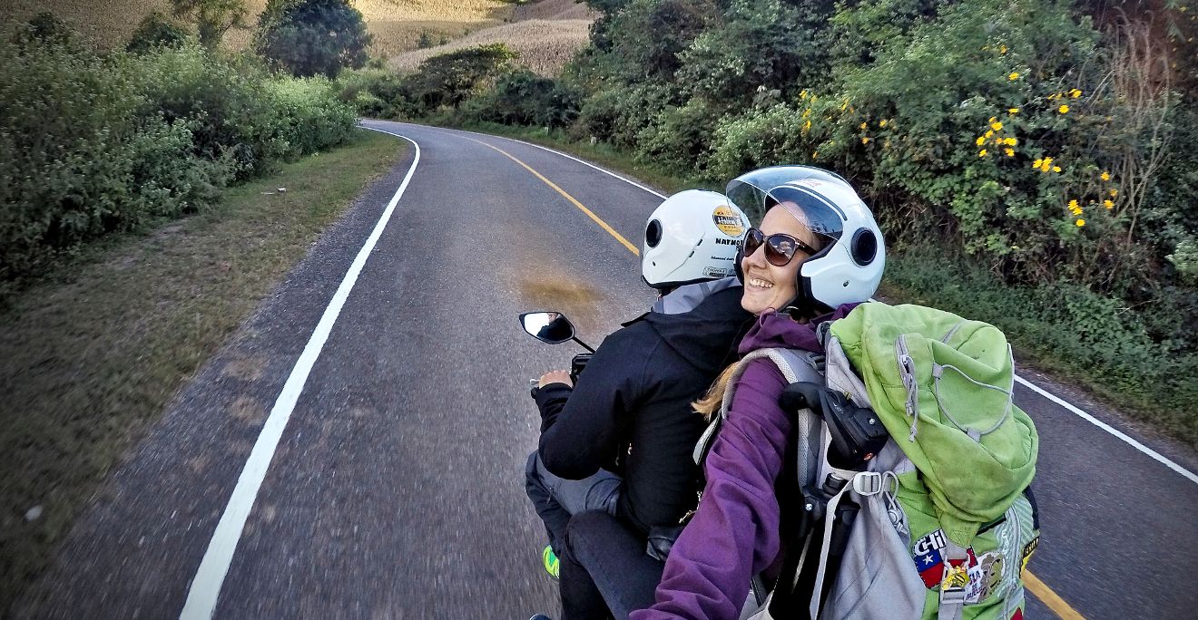 boucle à scooter à Mae Hong Son en Thaïlande