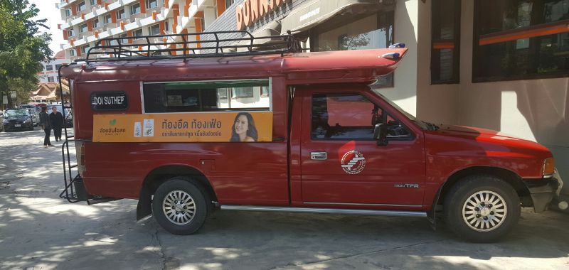 Songthaew: taxi partagé à Chiang Mai