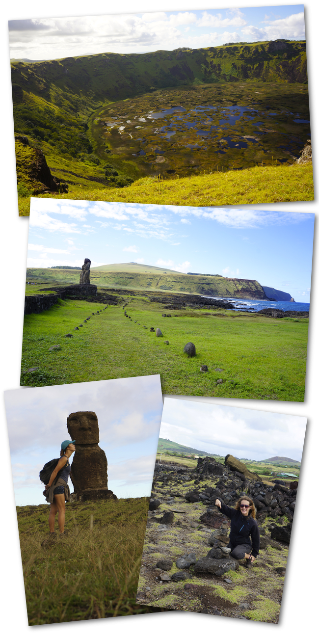 les statues de l'îles de paques