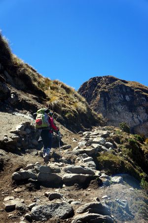 ça grimpe sec sur le chemin inca... chemin inca