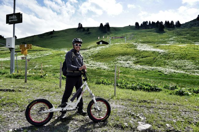 avant la descente trottinette 4x4