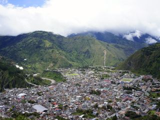 view on Banos, ecuador