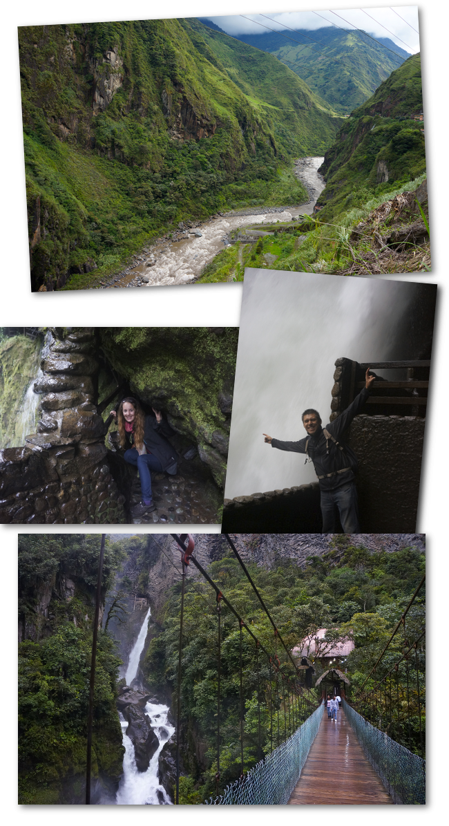waterfall route in banos