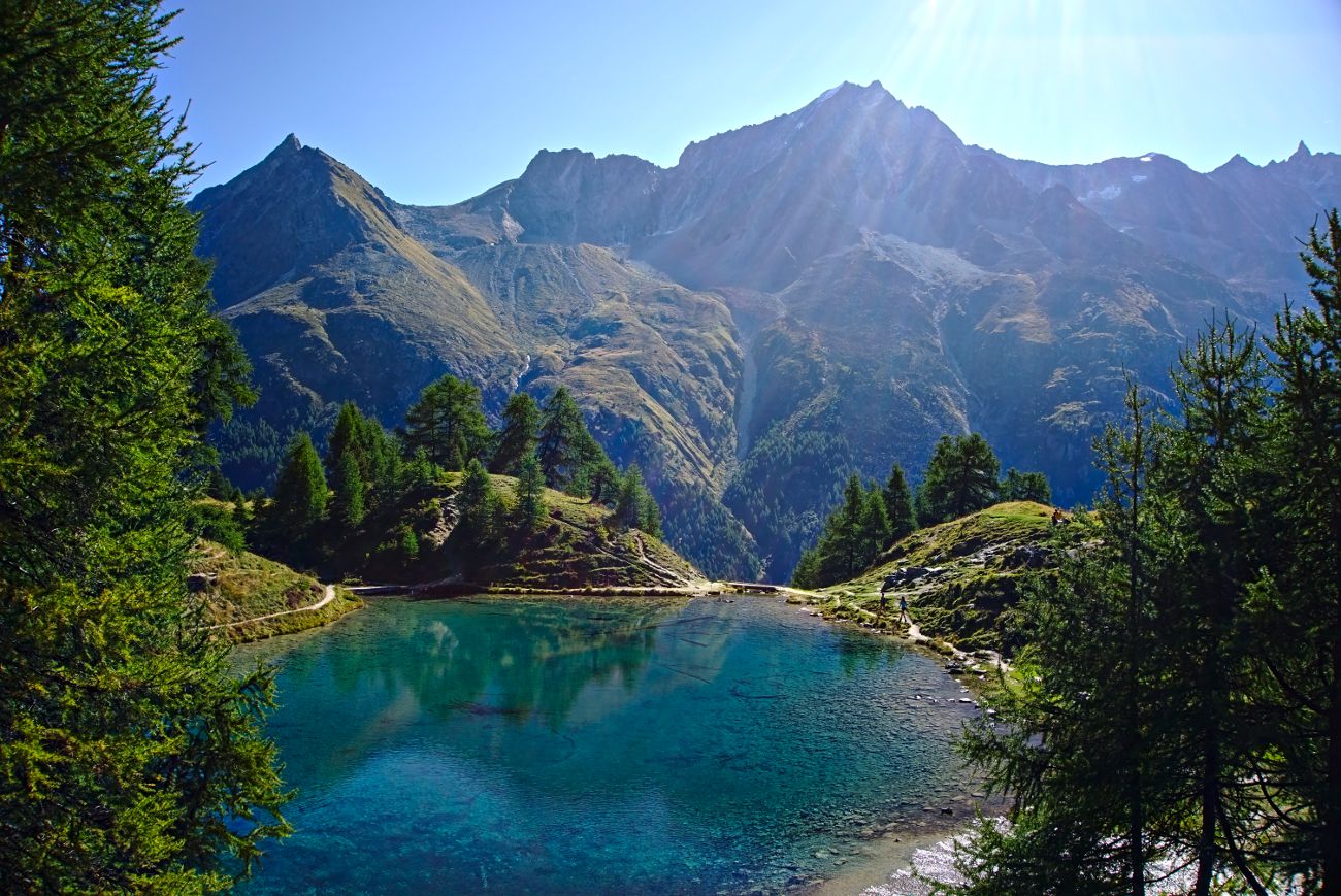 lac bleu au val d'herens