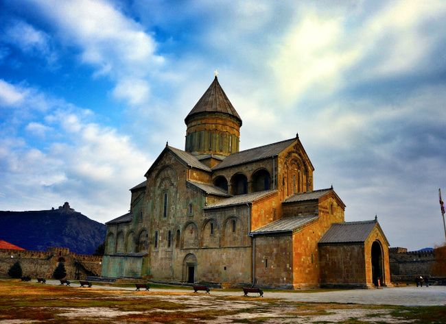 superbe église orthodoxe Svetitskhoveli, géorgie