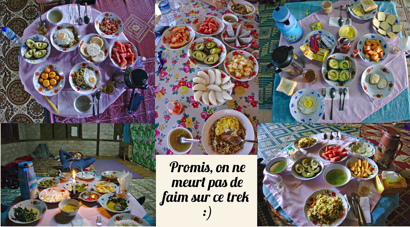 les repas du trek kalaw inle