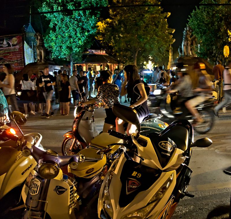 Thailand: scooters in Chiang Mai