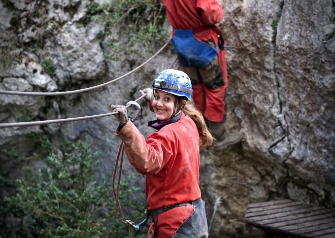 En mode super rassurée via ferrata et spéléologie