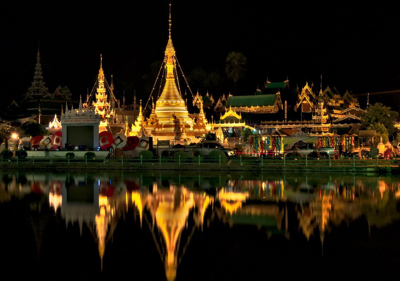 Wat Chong Klong à Mae Hong Son, thaïlande