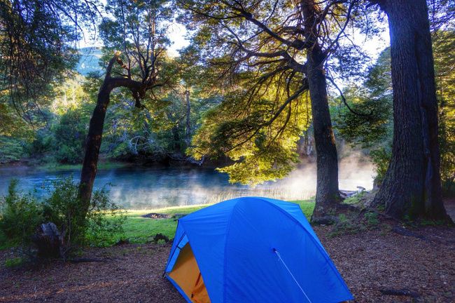 perfect camping spot in patagonia