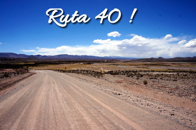 La fameuse route 40... ou plutôt piste 40 route 40