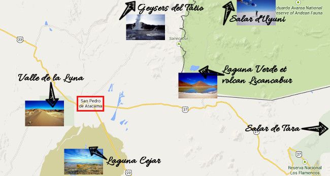 Une petit carte pour vous aider à y voire plus clair san pedro map