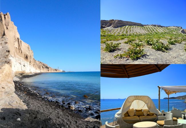 vignes, plage noir, falaise et bar bien caché ballade plage