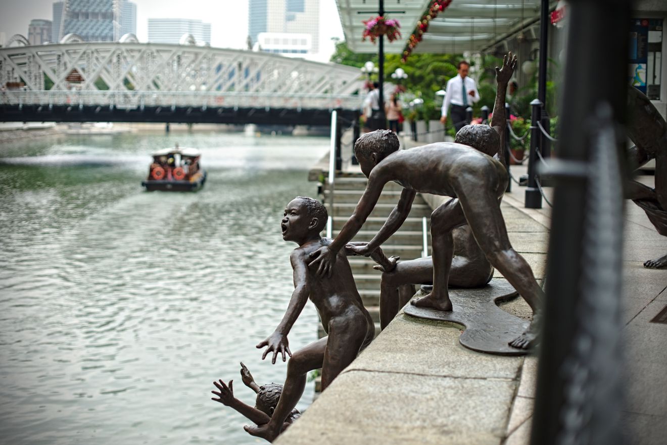Statue bronze singapour