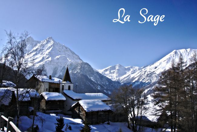 Le magnifique village de La Sage couvert de neige la sage