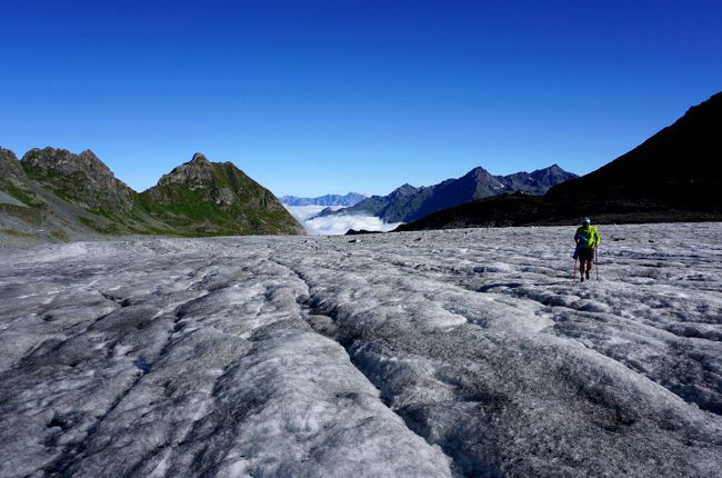 on the corbassiere glacier