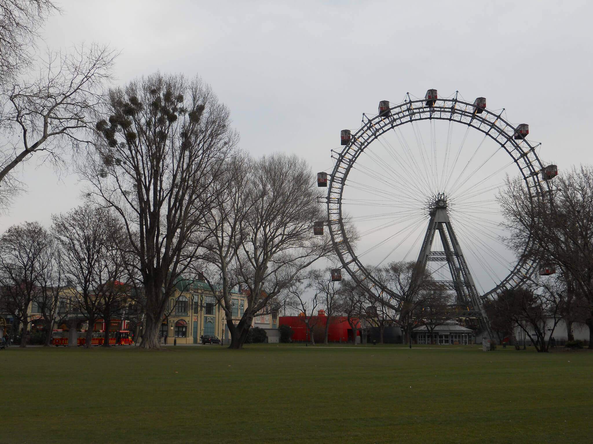 Vintage REU Sterling/Enamel Vienna Austria The Prater Park Ferris Wheel Charm 