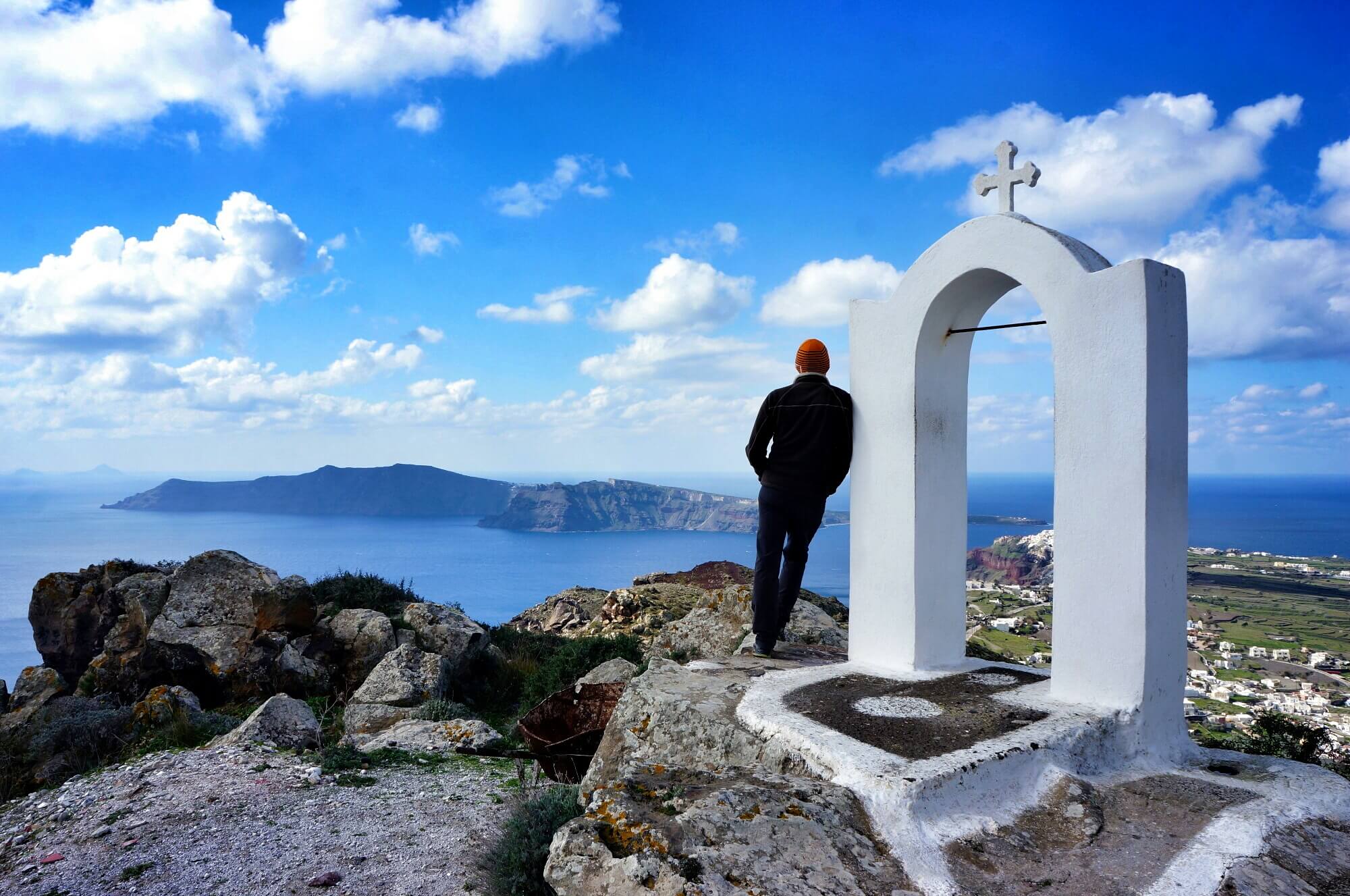 santorin en hiver