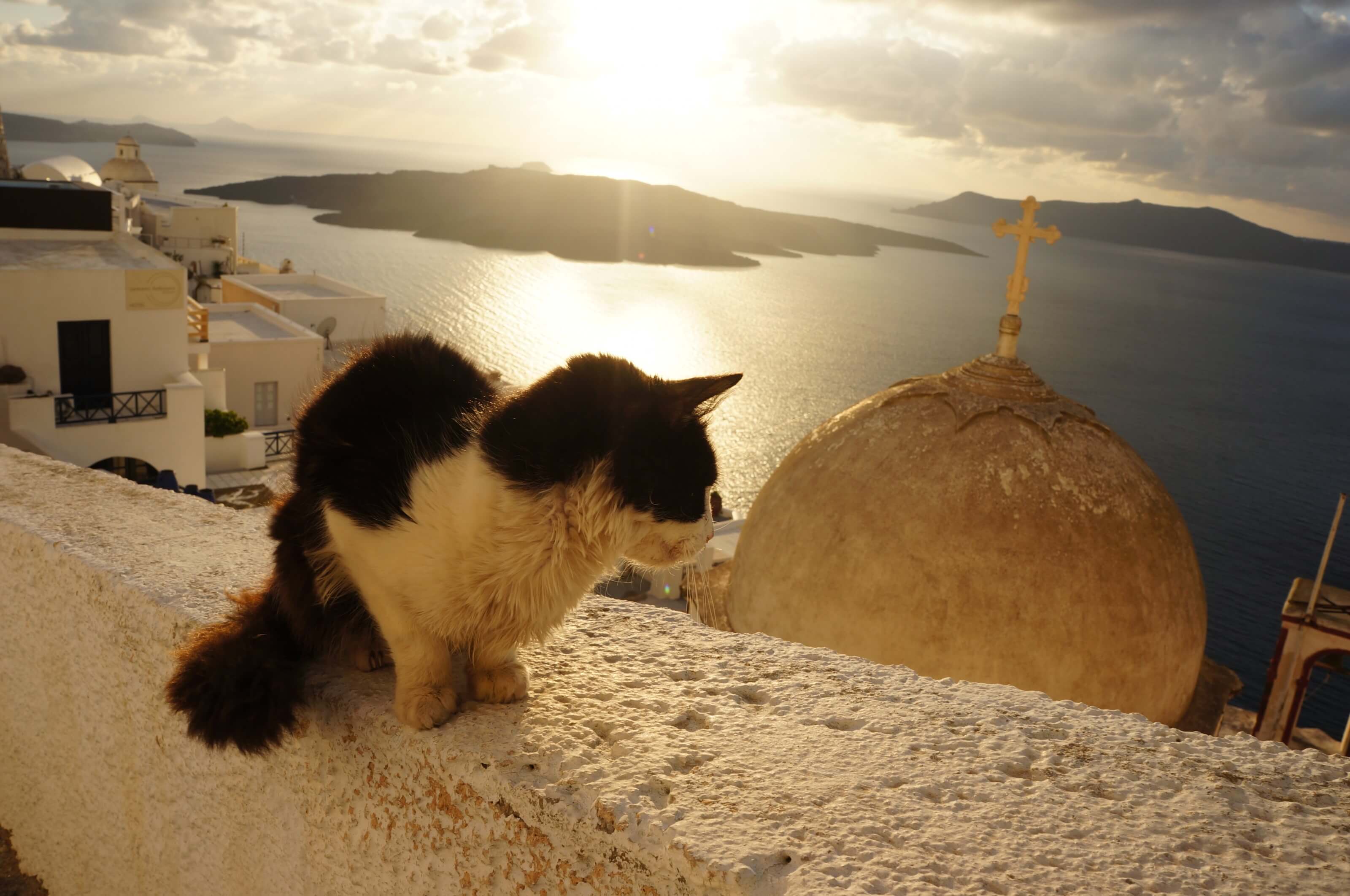 coucher de solleil santorin