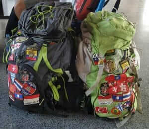 backpacks for a round the world trip