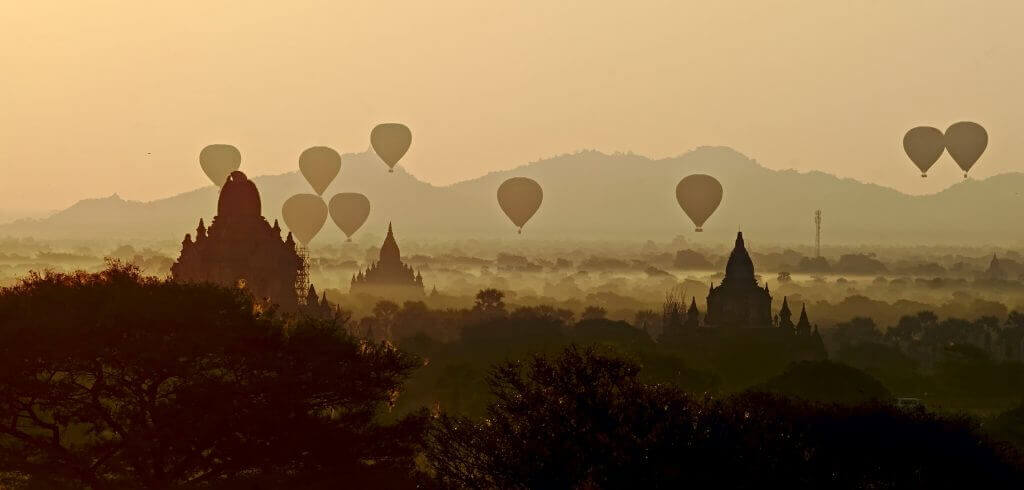 Sunset in Bagan Myanmar