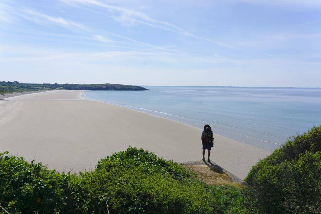 plage de trez-bellec à marrée basse