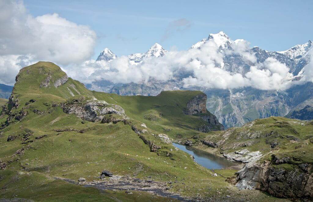 Eiger Mönch et Jungfrau depuis Sefinenfurgge