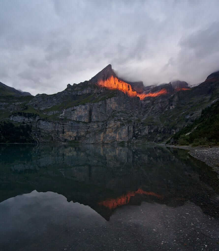 sunset oeschinen