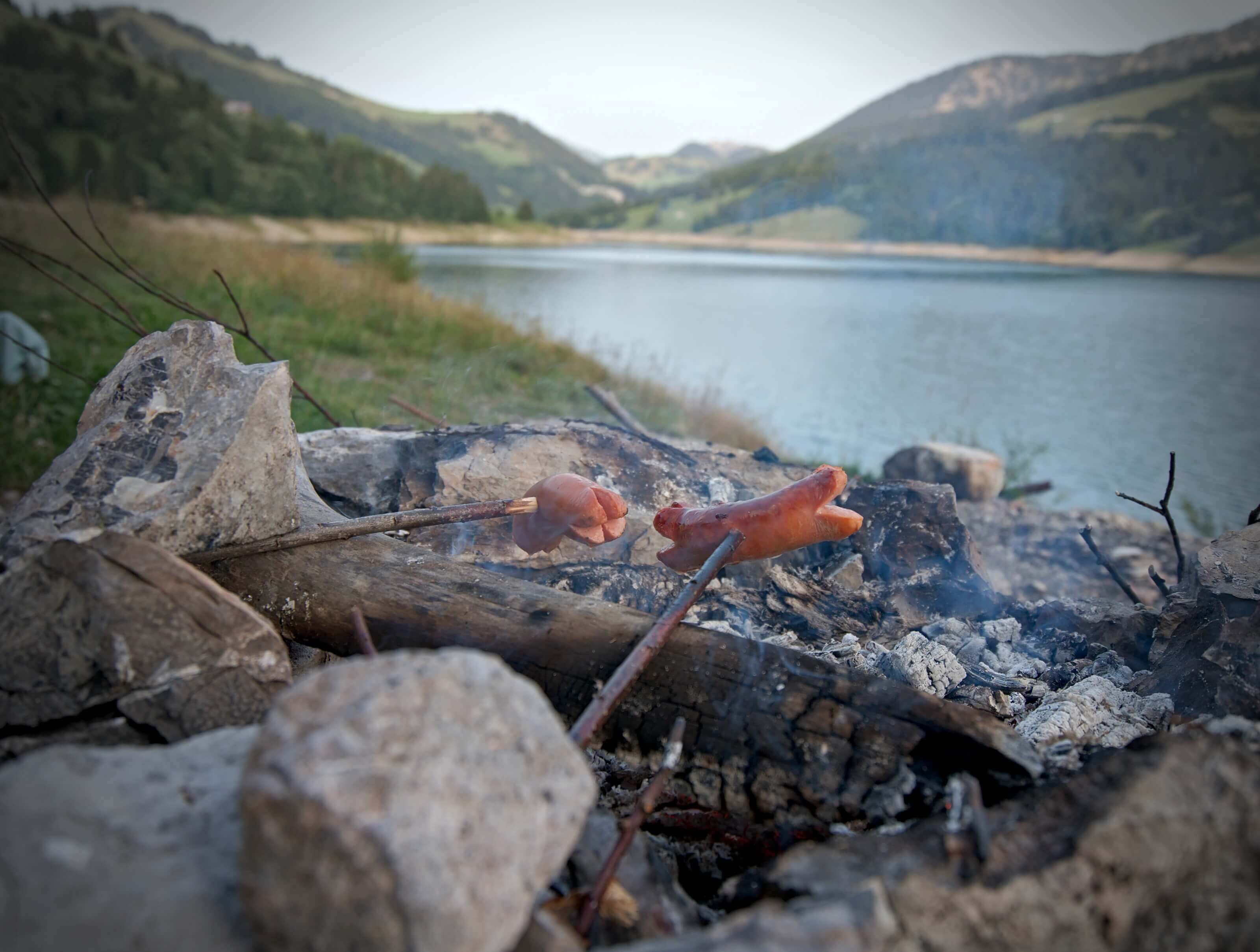 cervelas lac de Hongrin