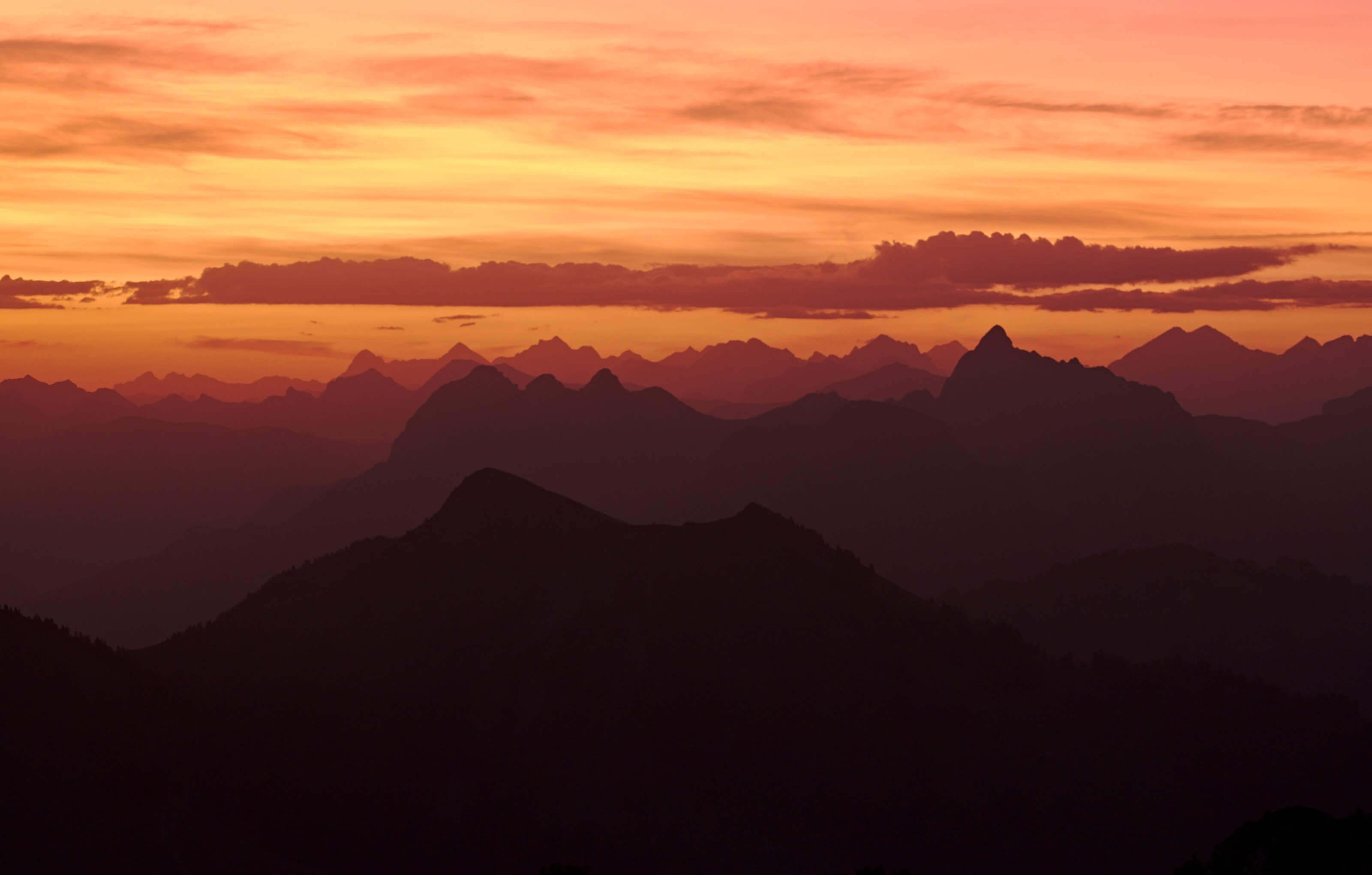 sunrise rocher de Naye