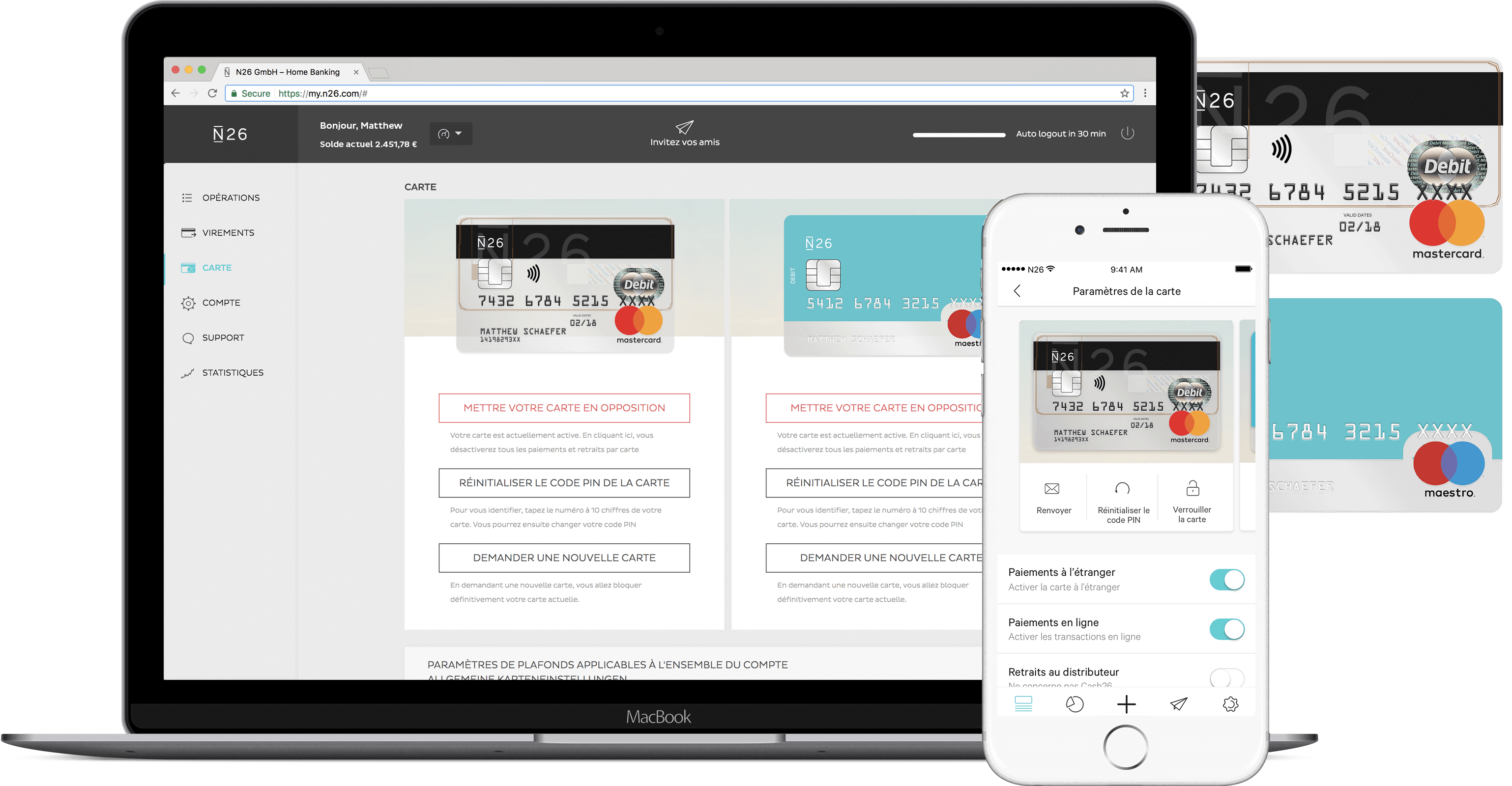 N26 application mobile statistiques