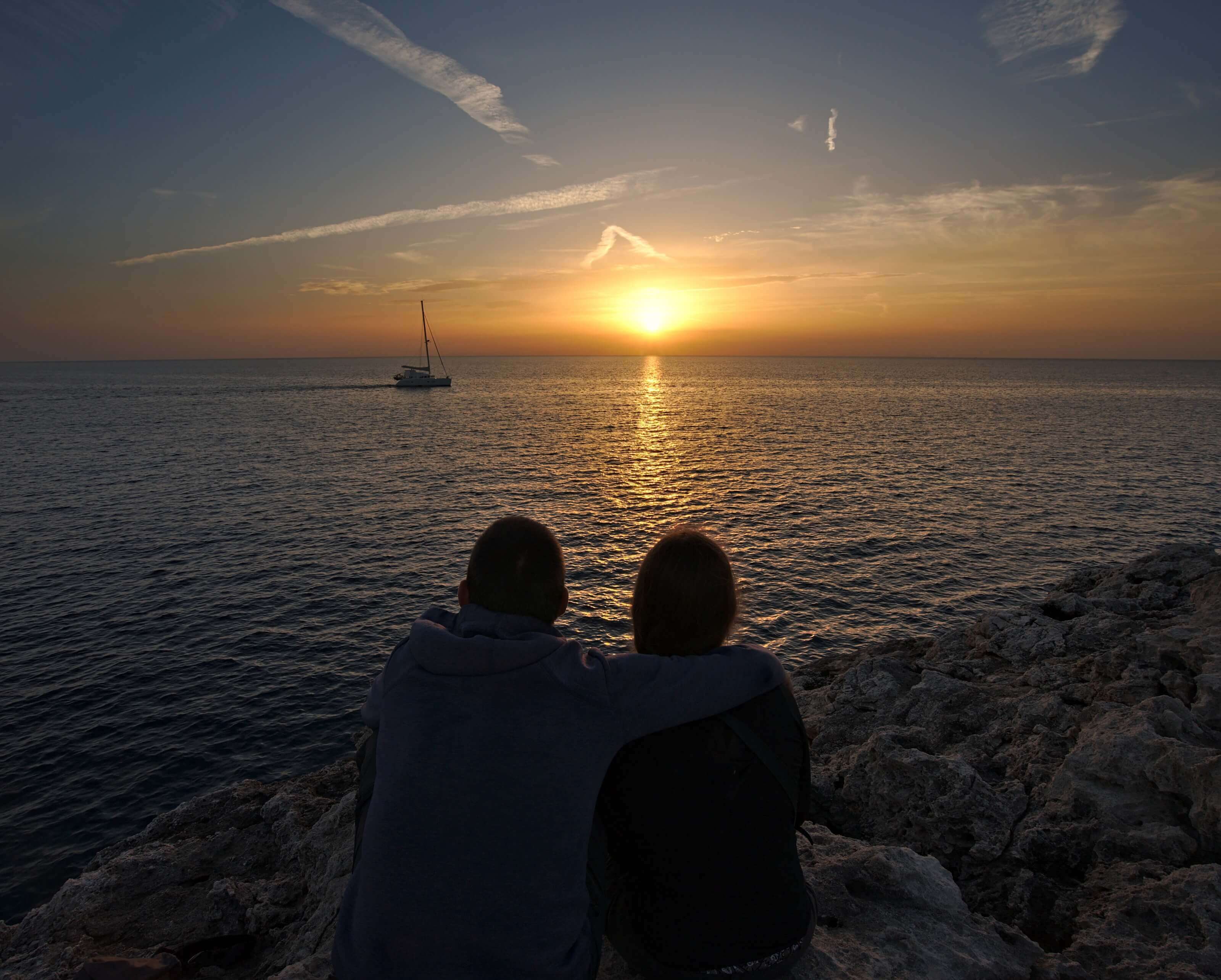 coucher de soleil cala blanca