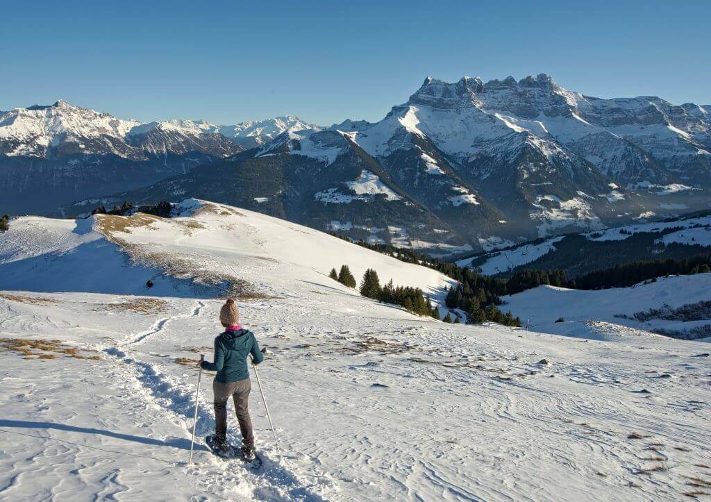 hiking in winter