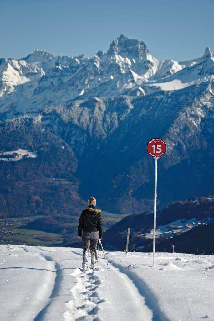 itinéraire raquettes portes du soleil