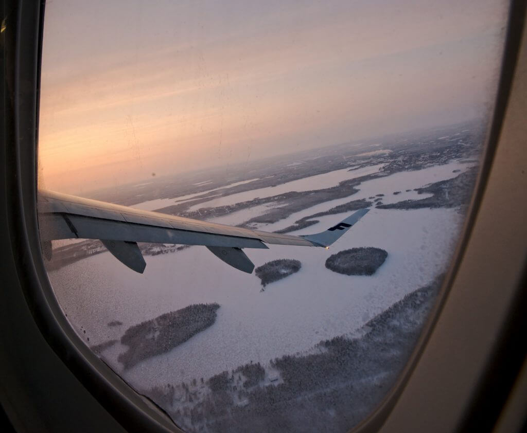 finnair laponie fenêtre