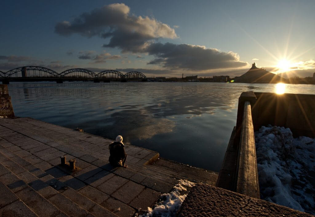 walk along Daugava river