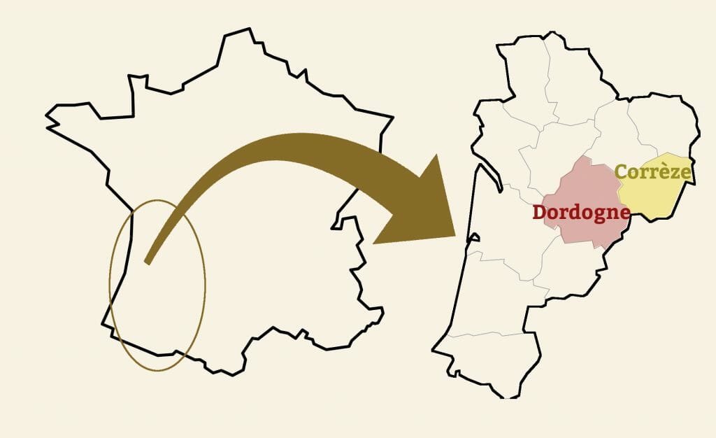 dordogne correze map