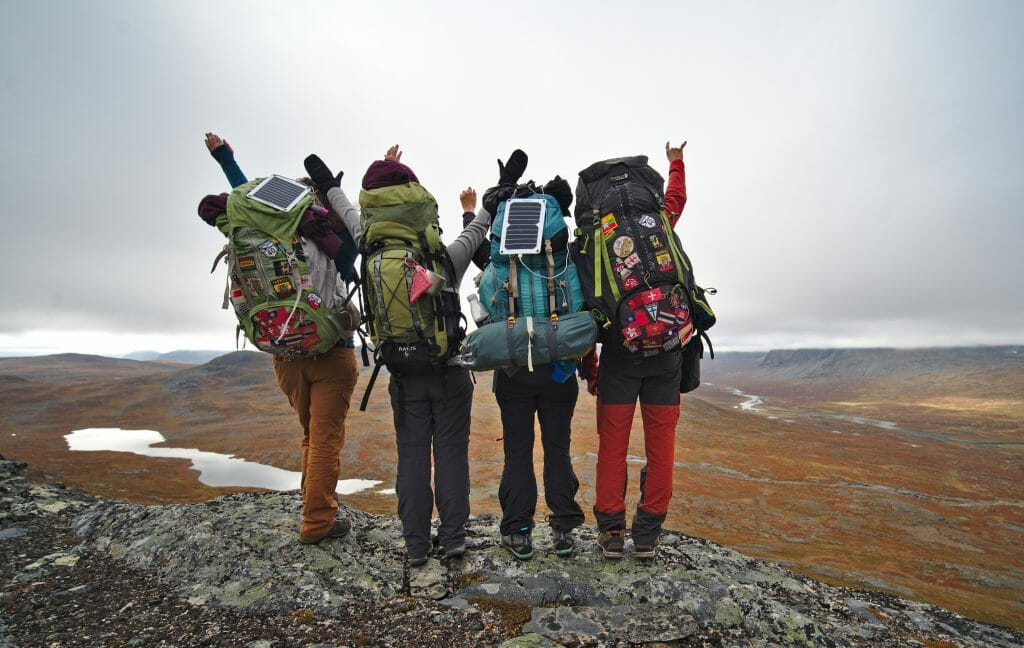 hiking kungsleden with friends