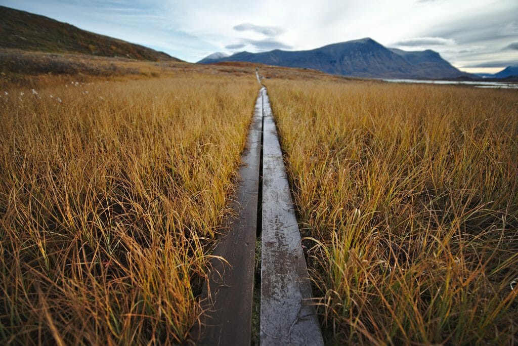 footbridge kungsleden swedish lapland