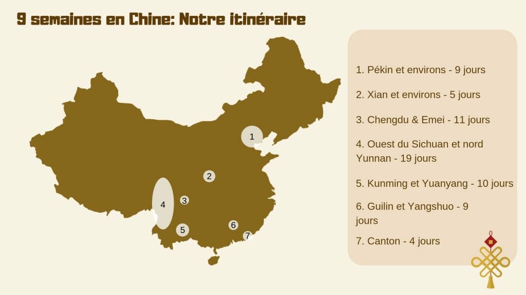 9 semaines en Chine_ Notre itinéraire