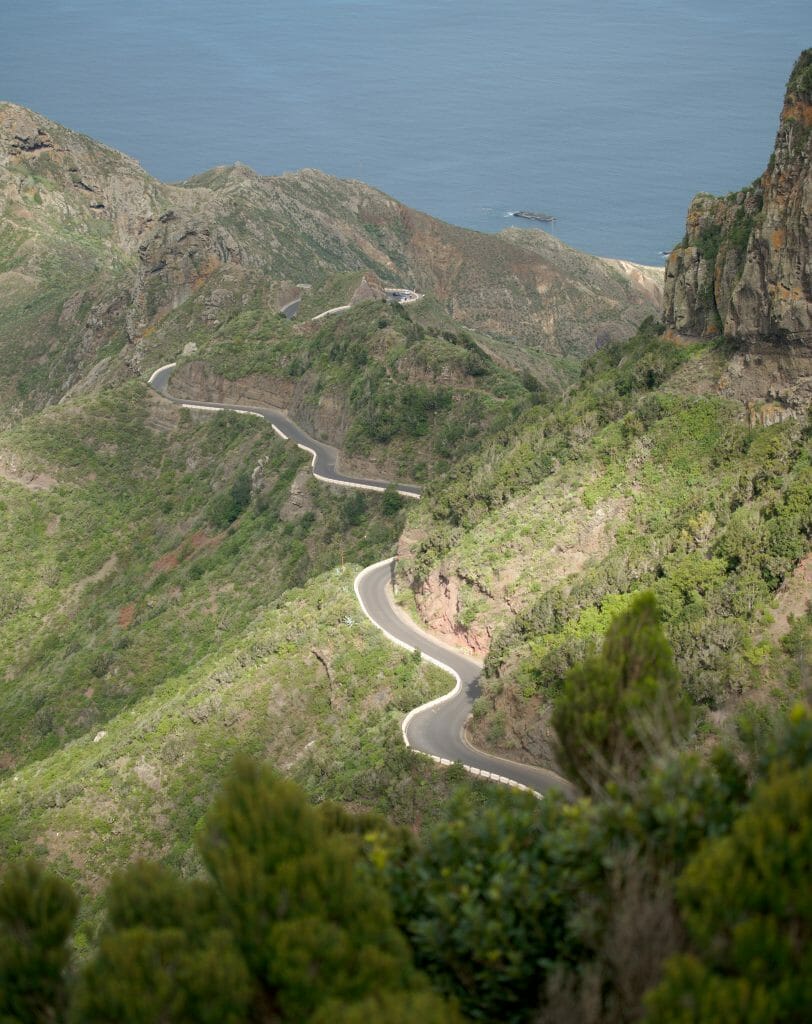 route dans l'anaga