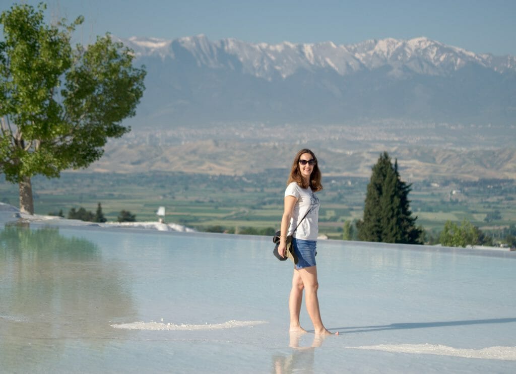 dans les bassins de Pamukkale