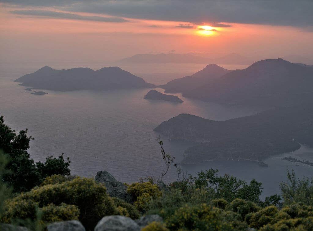 coucher de soleil oludeniz