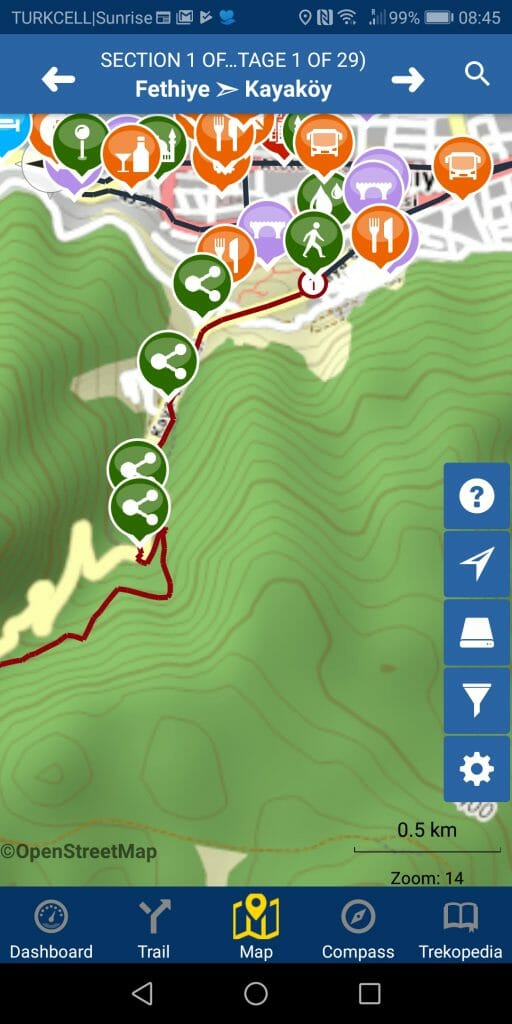 trailsmart menu map